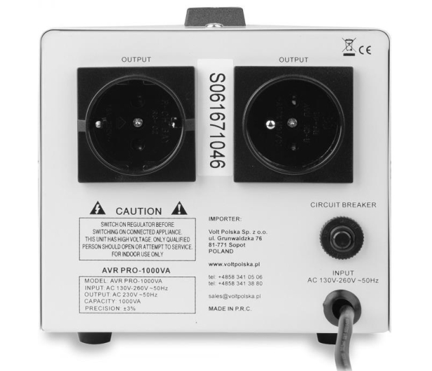 VOLT AVR PRO 1000 (1000VA) 3% - 1100692 - zdjęcie 3